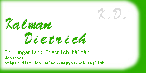 kalman dietrich business card